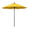 California Umbrella 9' Black Aluminum Market Patio Umbrella, Olefin Lemon 194061335611 - alternate 1